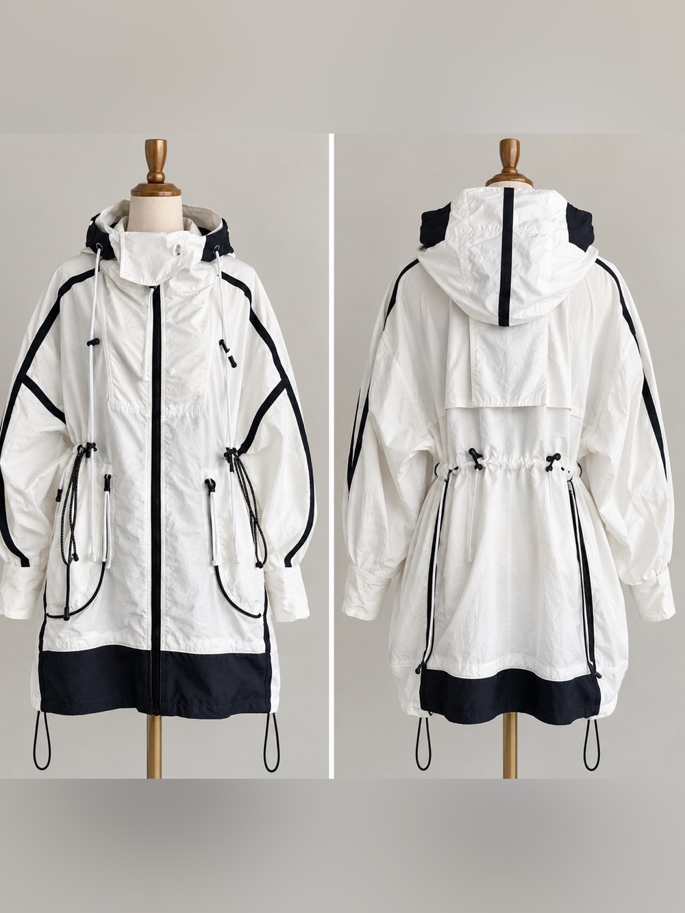 NWT Free People Peace Out Parachute Parka Jacket White XS/S